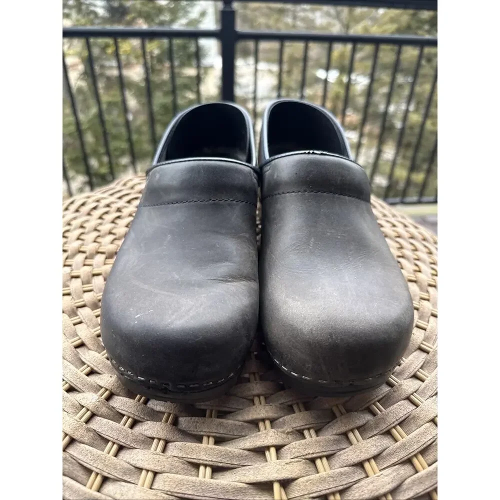 Dansko Black Leather Mules - Picture 3 of 14